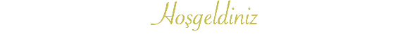 Hoşgeldiniz